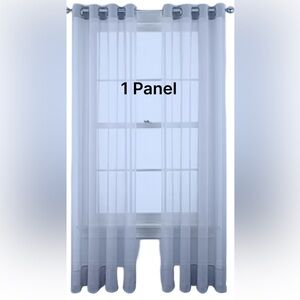 Liz Claiborne Grey Sheer Curtain Panel 50x95